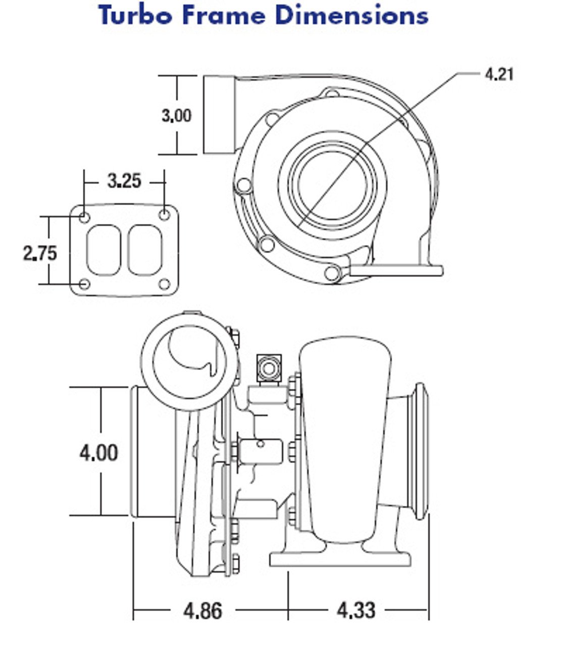 Borg Warner 63mm T4 .88a/r SX300 SX3 - Image 2