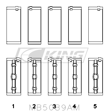 King Engine Main Bearings Set For Toyota 2RZ/3RZ - Image 2